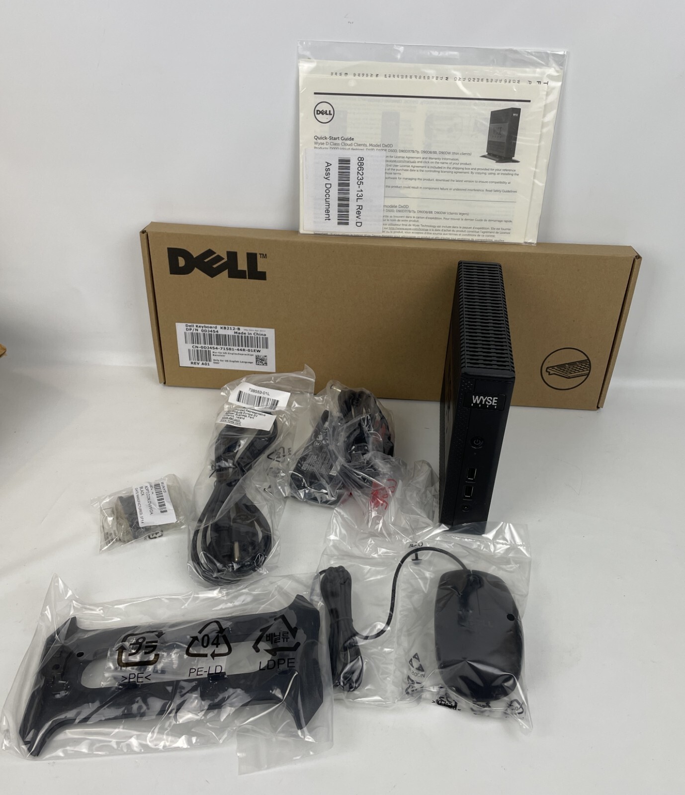 New DELL Thin Client WYSE 5010 Dx0D AMD 1.4GHZ 4GB 60GB SSD w/Keyboard & Mouse