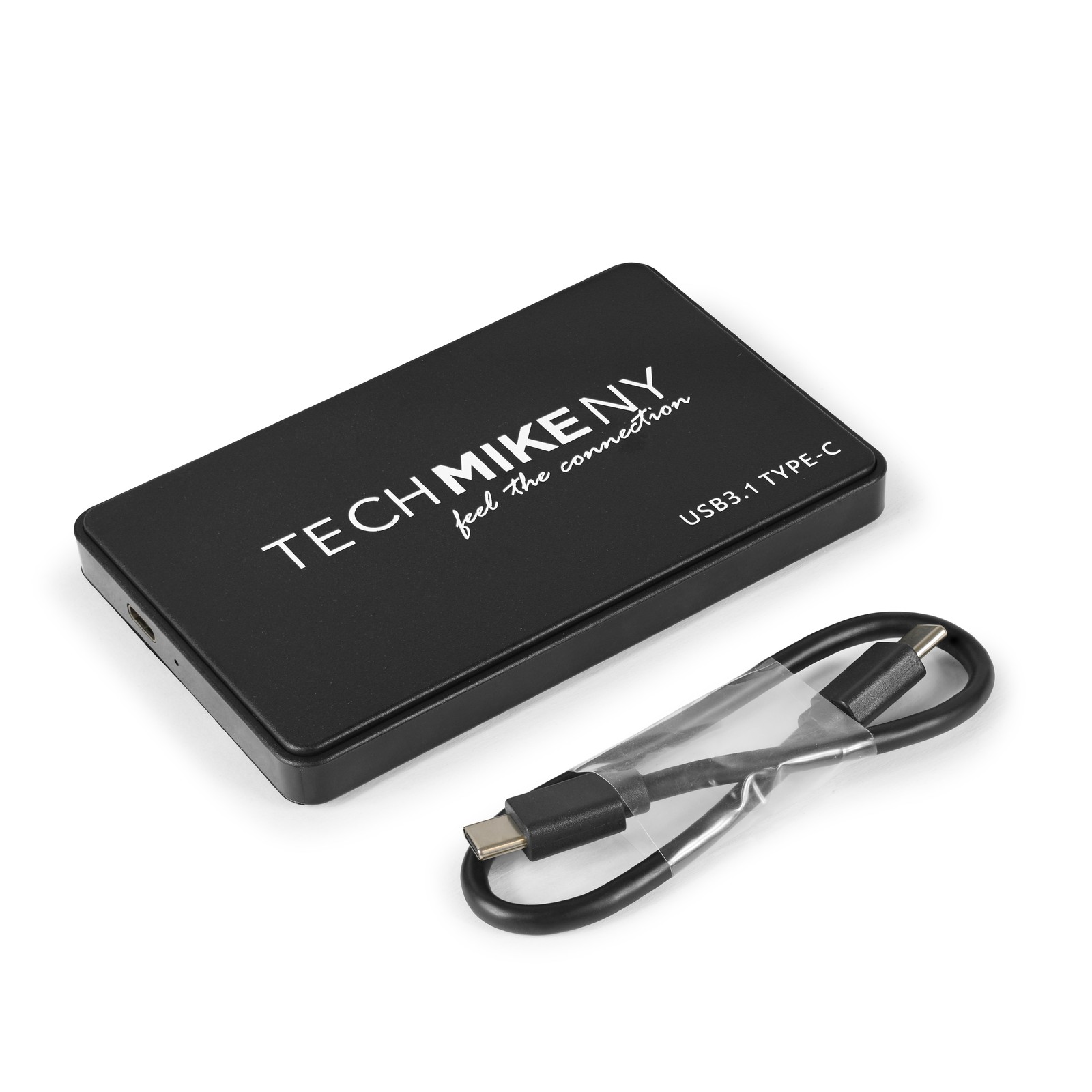 TechMikeNY USB 3.1 Type-C Port 2.5'' Slim HDD / SSD Drive Enclosure (0.5'' Thick