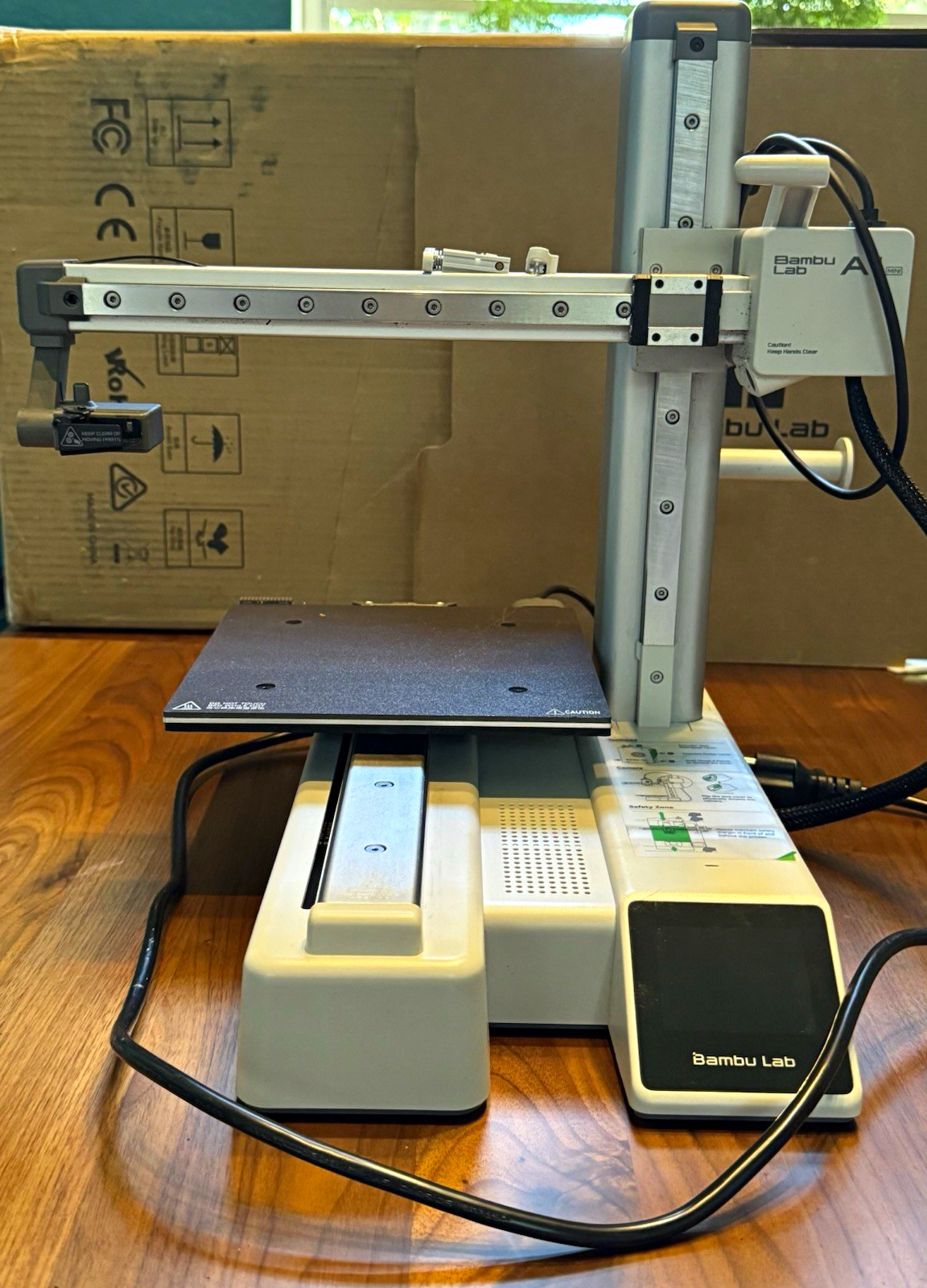 NEEDS REPAIR: Bambu Lab A1 Mini 3D, 2 hot plates, PLA spool, nozzle parts