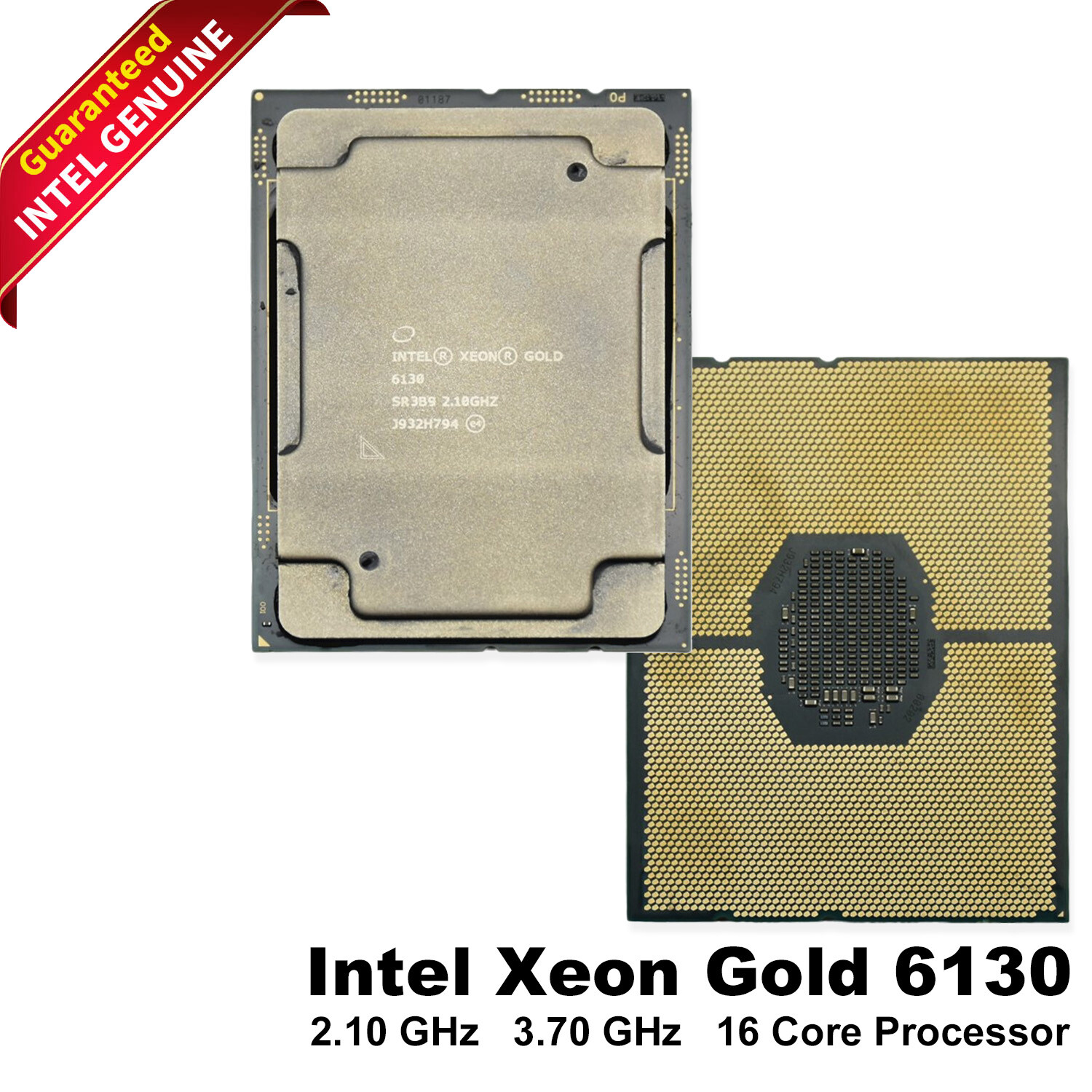 Lot of 20 Intel Xeon Gold 6130 2.1GHz 16-Core CPU - 3.7GHz Turbo SR3B9
