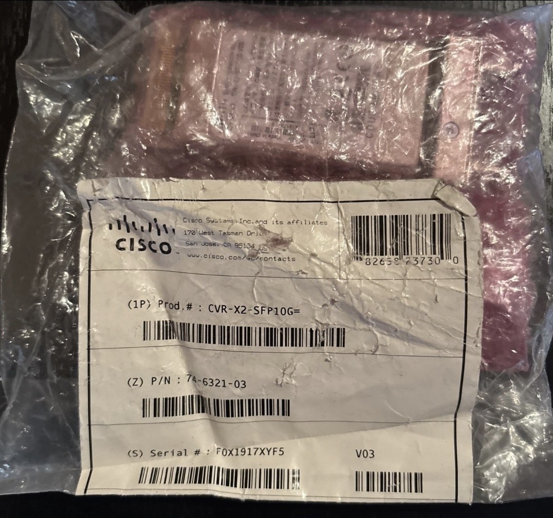 Cisco CVR-X2-SFP10G 10GBase-X SFP NEW TransceiverX2 module 74-6321-03