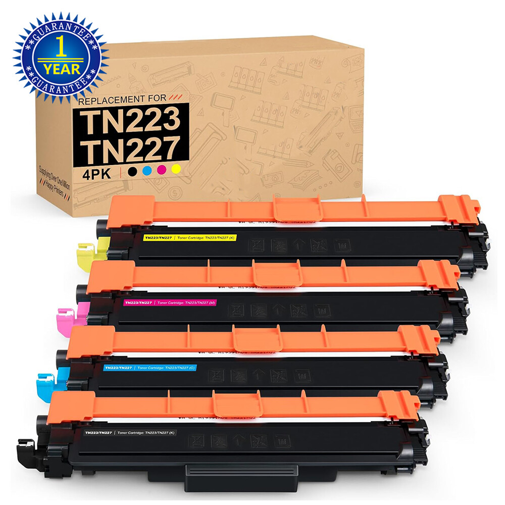 4PK High Yield For Brother TN227 TN223 Toner MFC-L3770CDW HL-L3270CDW L3290CDW