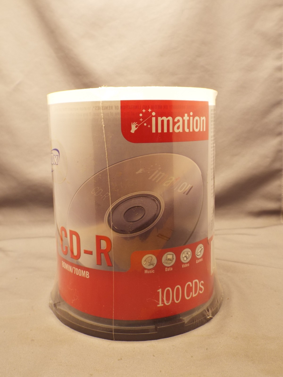 Imation 100 Pack 48x 700MB 80 MIN 1x-48x Compatible CD-R New Sealed