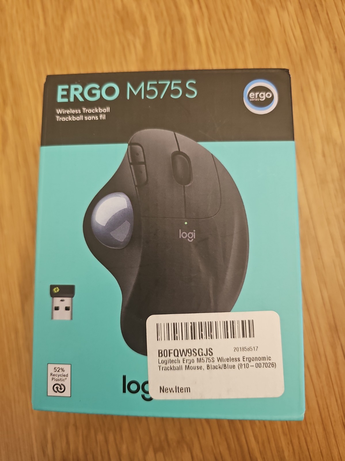 New Logitech Ergo M575S Wireless Trackball Mouse, Wireless Ergonomic Mouse