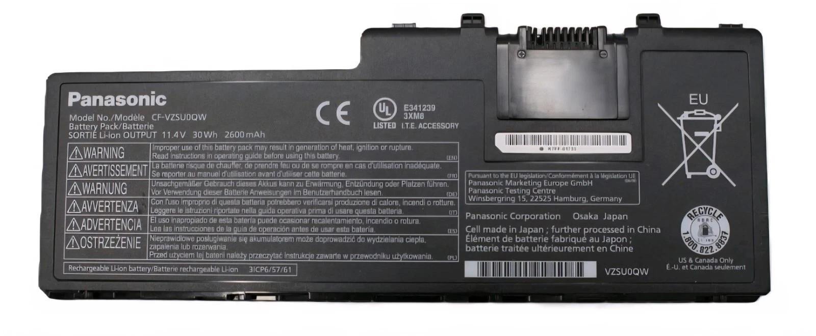 Genuine 30WH CF-VZSU0QW CF-20 Battery Panasonic ToughBook Toughpad FZ-A2 Mk1
