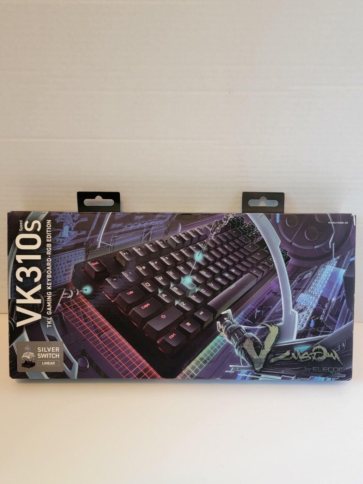 Elecom Gaming V Custom VK310 Tenkeyless RGB Gaming Keyboard, Wired, Brand New