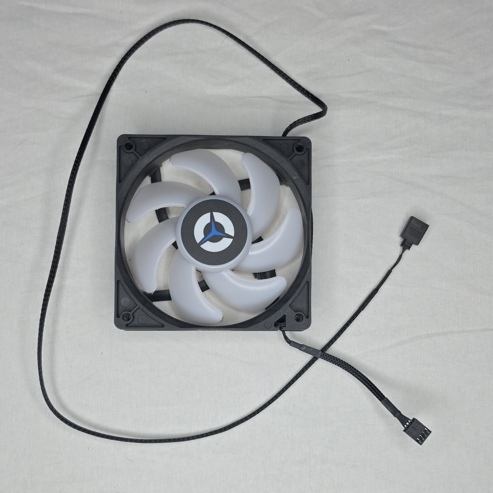 AVC 120mm 12V 4-Pin Ball Bearing Case Fan 1900RPM 49.13CFM Black/White