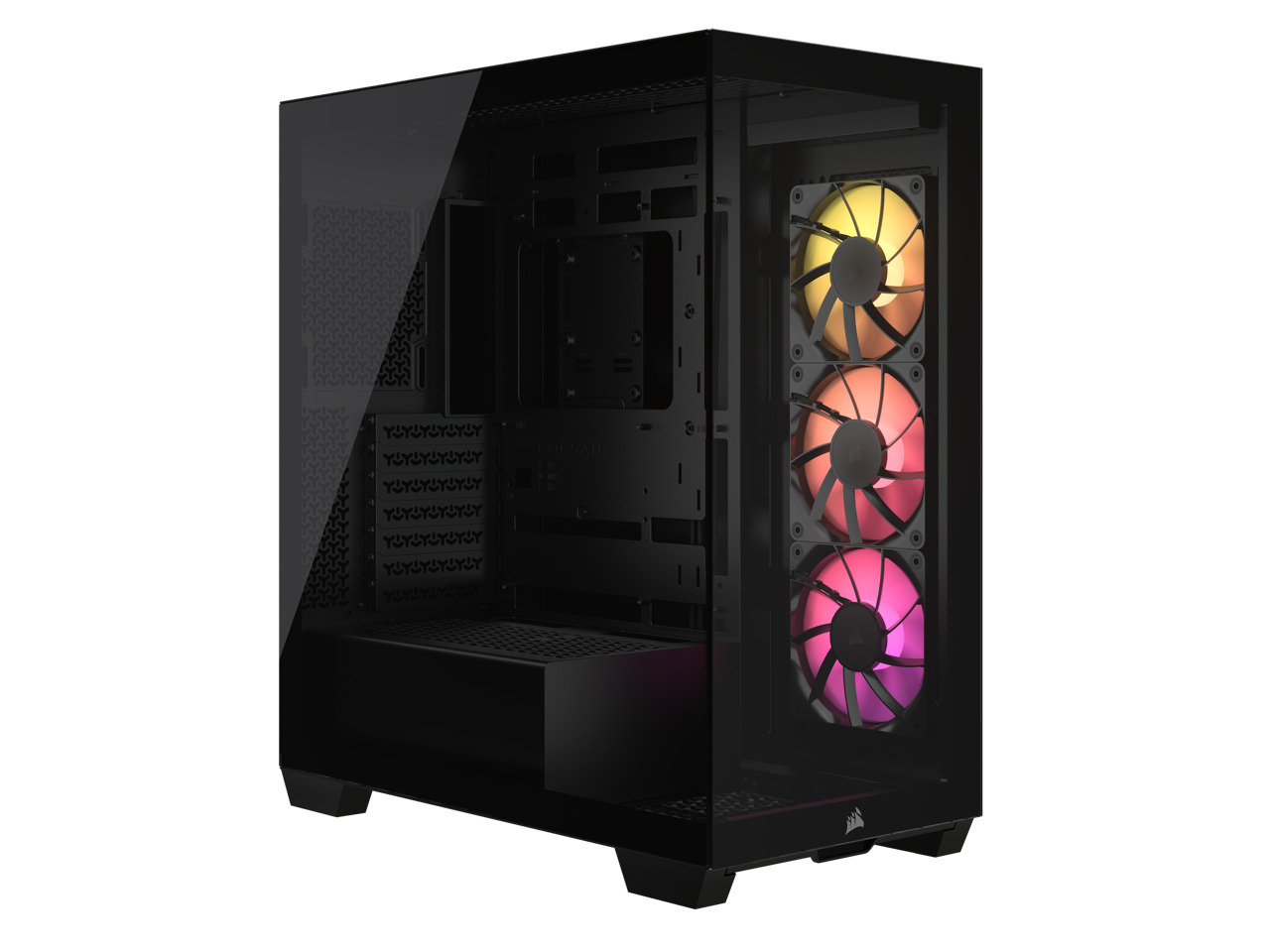 CORSAIR 3500X ARGB Tempered Glass Mid-Tower PC Case, Black – 3x Pre-Installed RS
