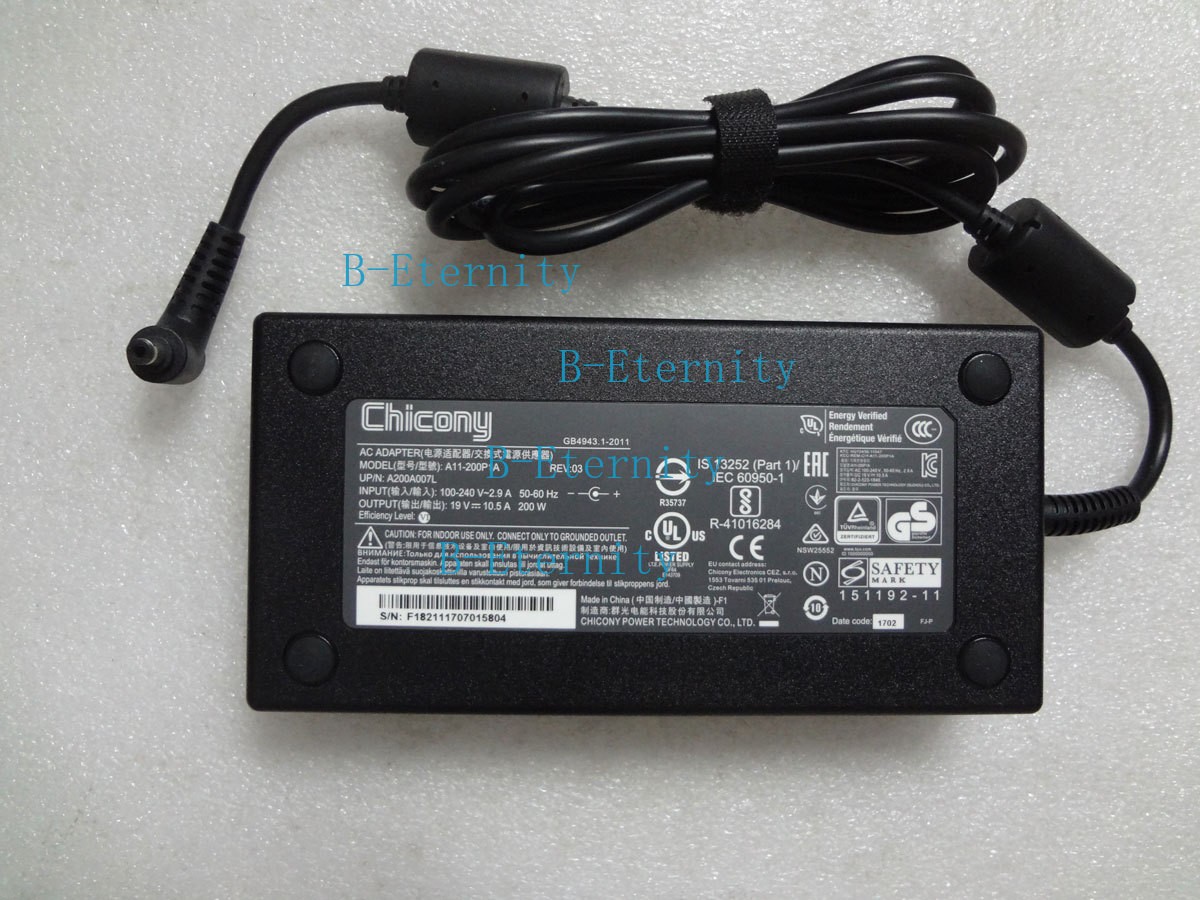NEW 19V 10.5A Chicony 200W A11-200P1A For Gigabyte Aorus X5 v7-KL4K3D Original
