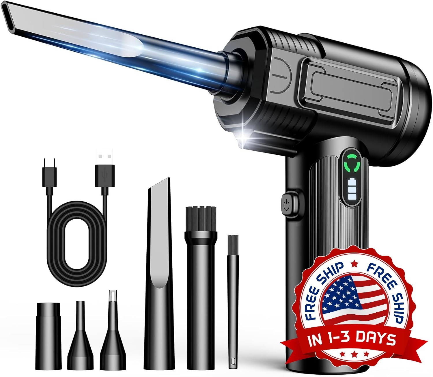 Compressed Air, Limpiador De Aire Eléctrico Multiusos Para Limpiar Polvo NEW US.