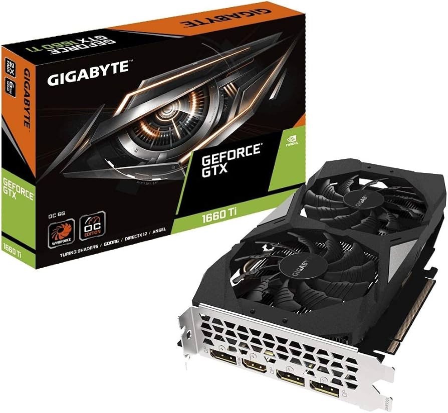 Gigabyte GeForce GTX 1660 Ti OC 6GB Vram GDDR6 GPU Graphics Card GV-N166TOC-6GD