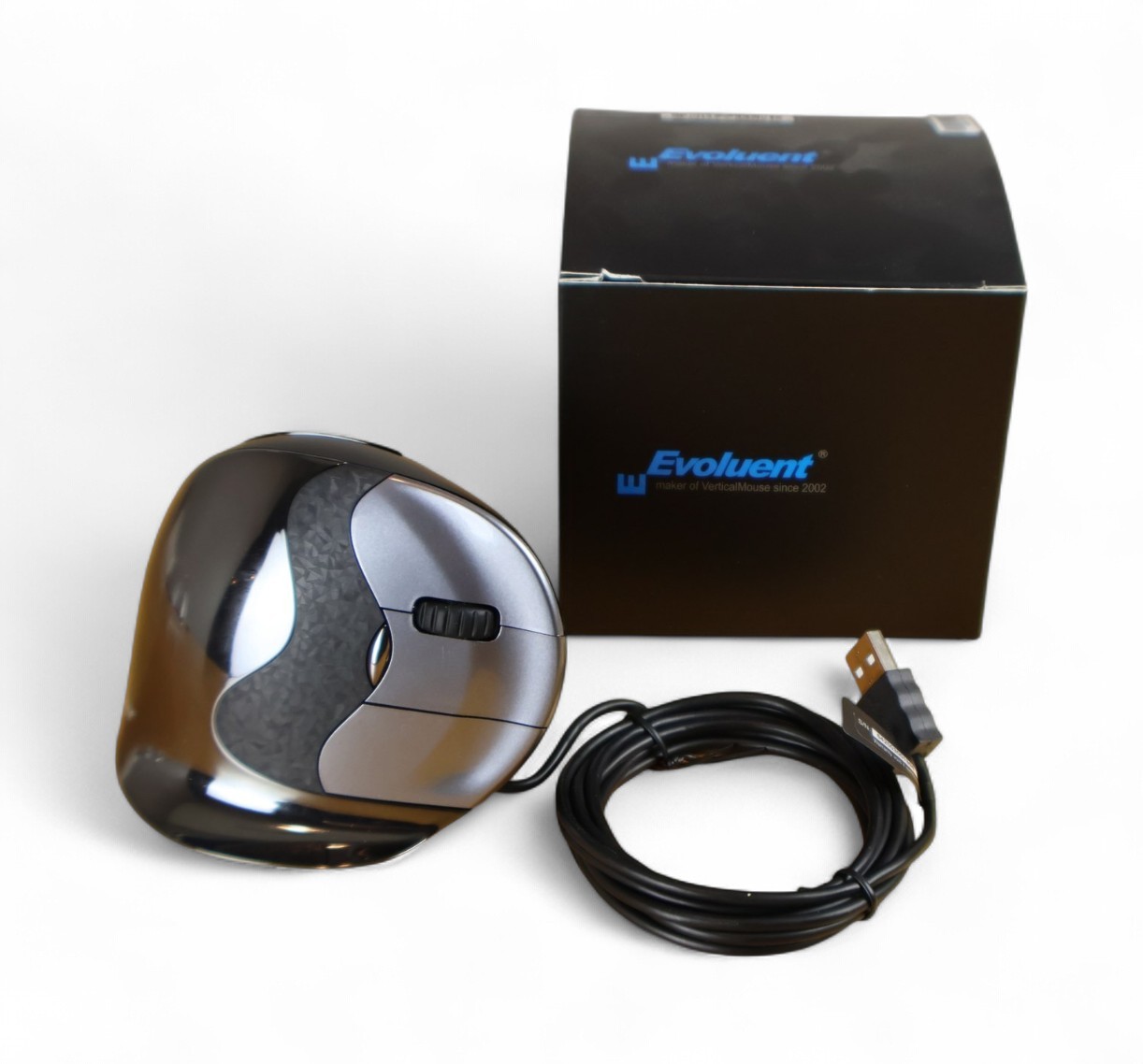 Evoluent VerticalMouse D Large VMDL Right-Hand Wired Ergonomic Mouse TESTED +Box