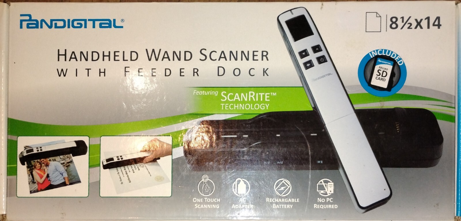 Pandigital Handheld Wand Scanner with Feeder Dock (Blue) PANSCN10BE