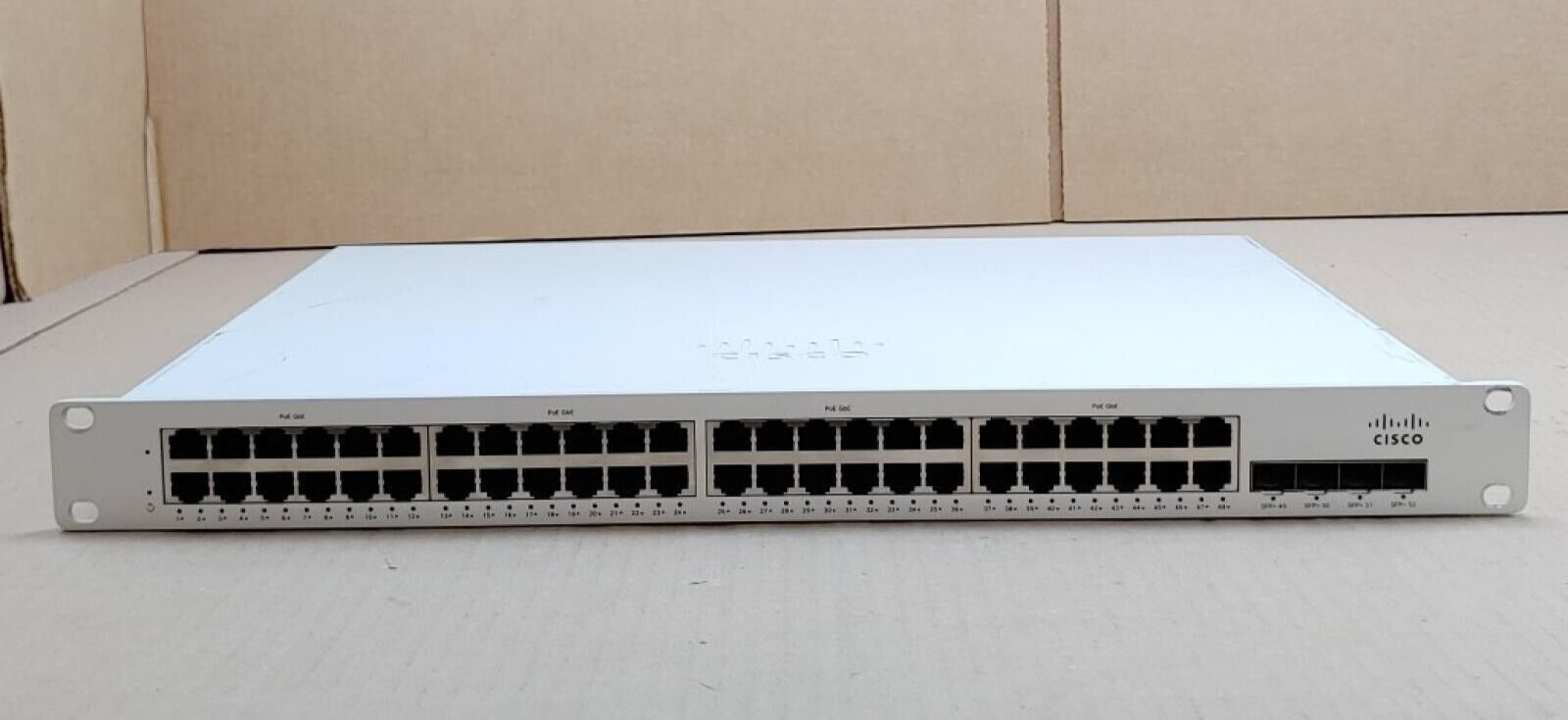 Cisco Meraki MS225-48FP-HW 48x Gigabit Ethernet PoE 4x 10G SFP+ UNCLAIMED Switch