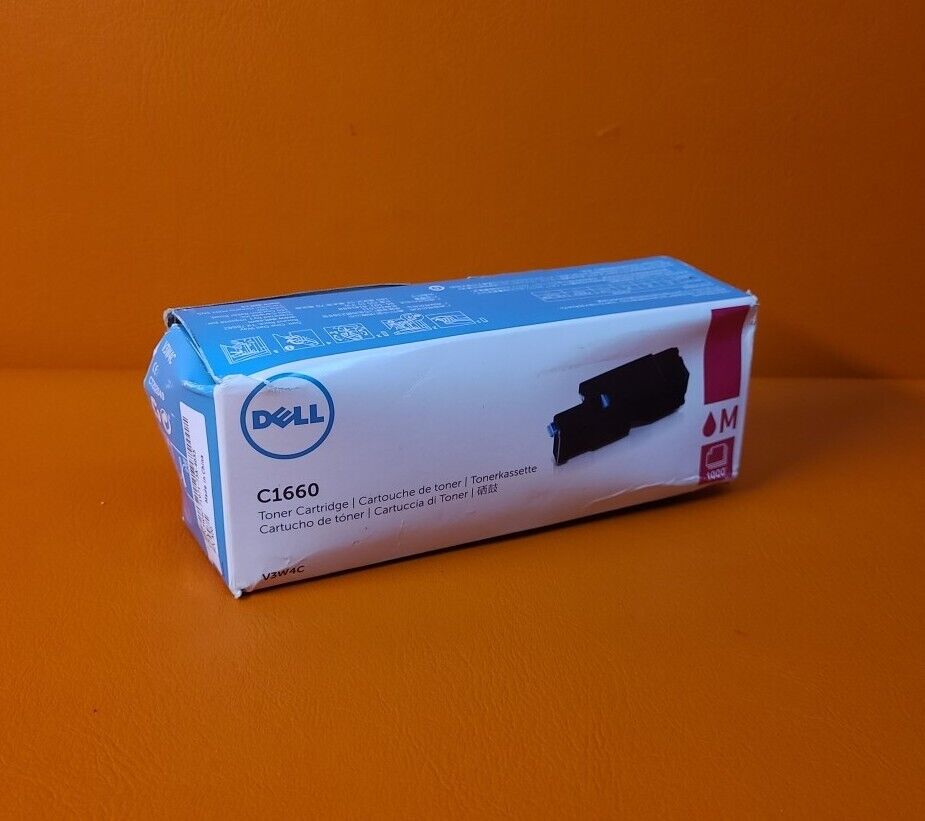 Dell V3W4C Magenta Toner Cartridge C1660 *NEW Sealed *Box Wear