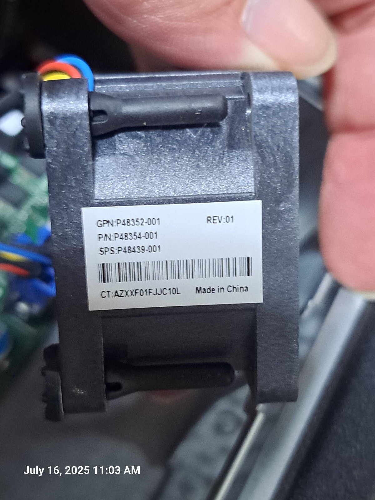 U89815 P45437001 HPE DL20 Gen10 Plus High Performance Fan P48439001 G1N