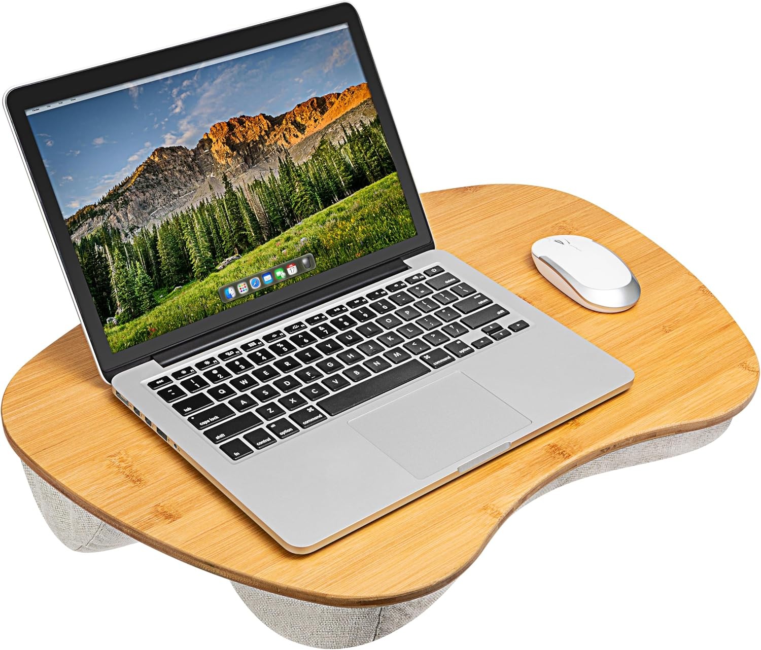 XL Bamboo Lap Desk - Natural Fits 17.3" Laptops