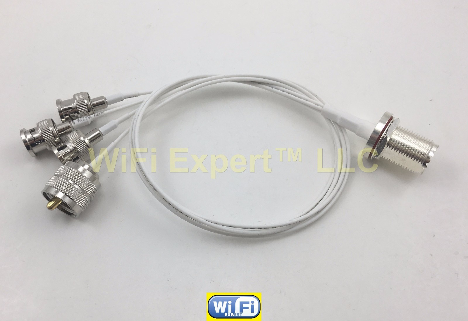 UHF Female Bulkhead SO239 to 1X Male PL259 3X BNC MALE Combiner RG178 RF CABLE