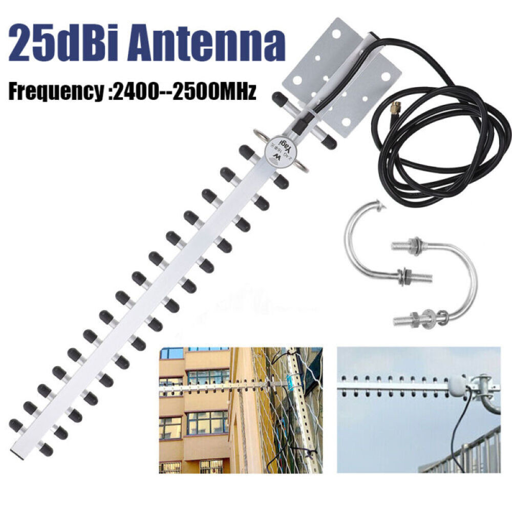 Yagi WiFi Antenna 2.4GHz 25dBi Outdoor Directional Signal Wireless Network Card