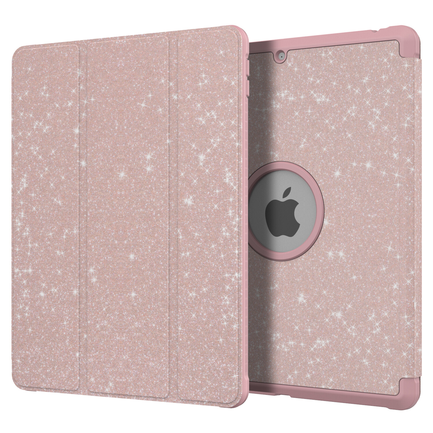  For iPad 9th/8th/7th Gen 10.2 inch Glitter Bling Flip Stand Case Rugged Cover