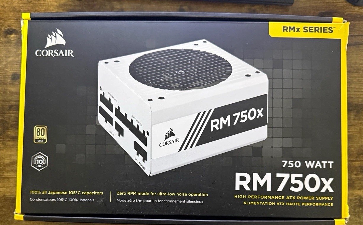 Corsair RM750x 750W 80 Plus Gold ATX Power Supply Unit - White