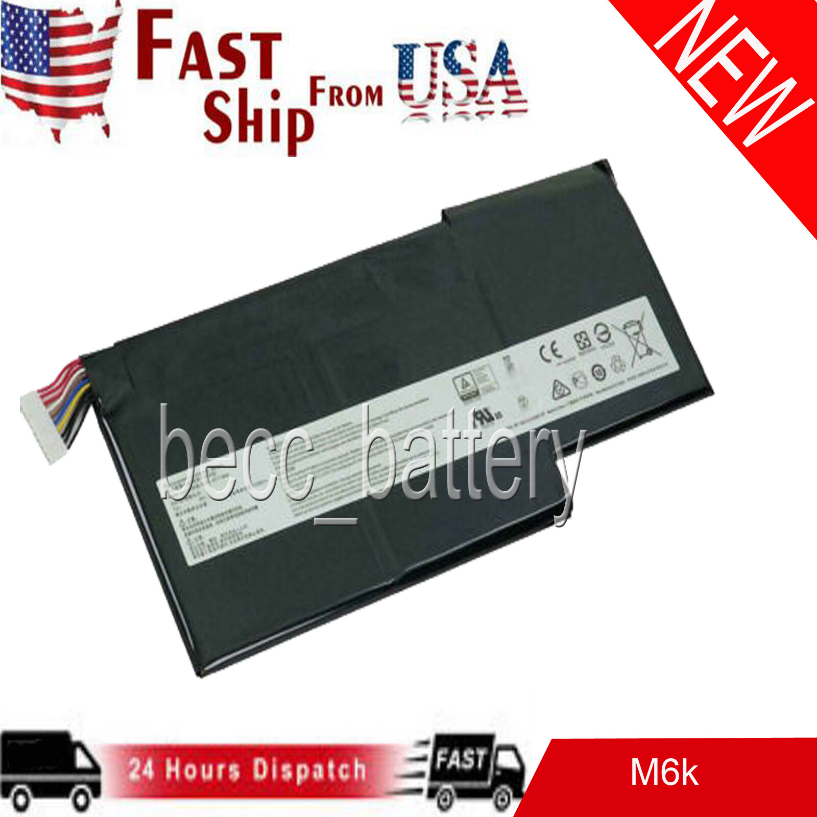 New BTY-M6k battery for MSI Bravo 17 A4DDR, MSI GS73 8RF 8RF-011 Series MS-17B4