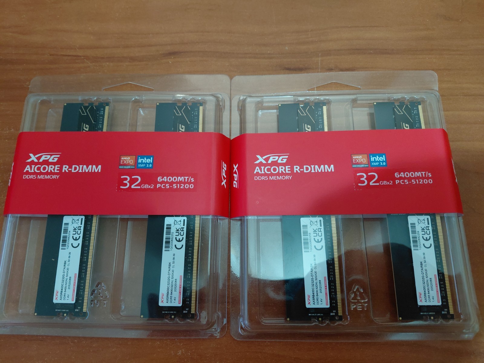NEW 128GB 4x32GB XPG DDR5-6400 ECC RDIMM SERVER RAM AX5R6400C3232G-DTAIRBK