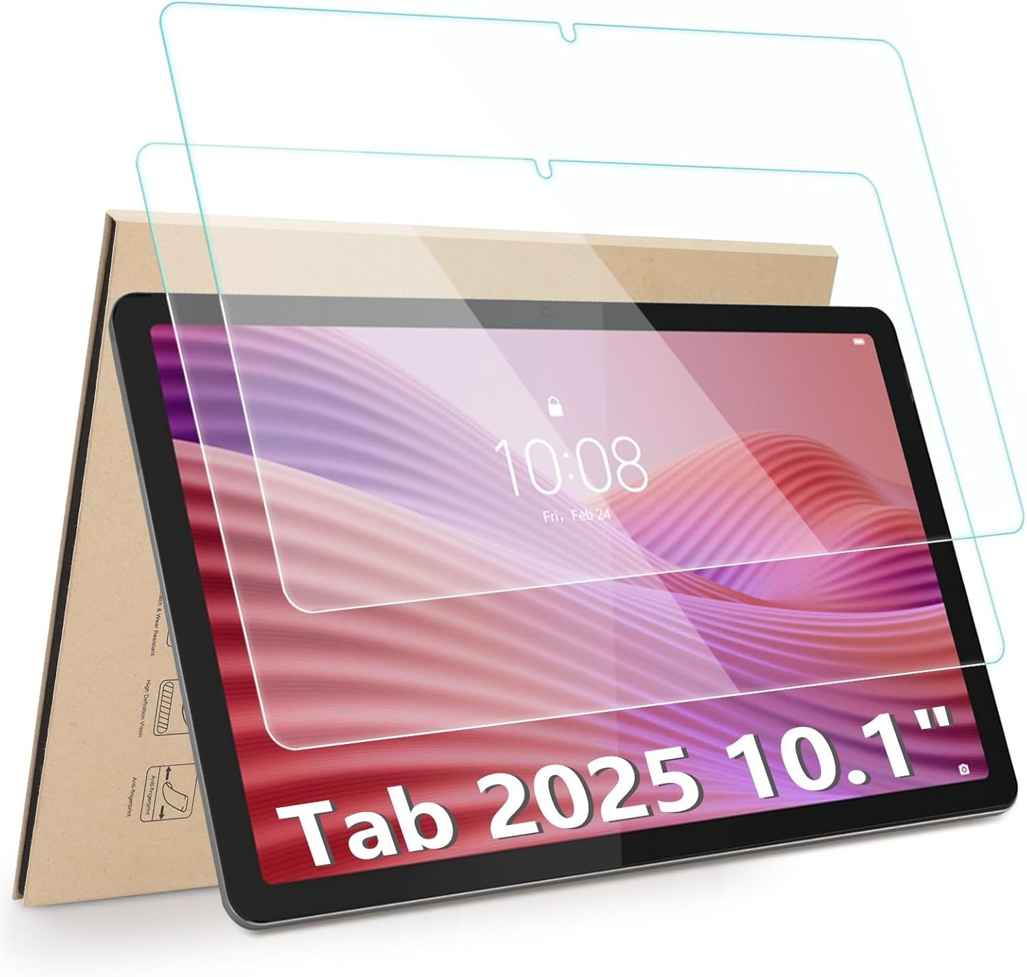 2 PCS For Lenovo Tab 10.1" 2025 TB311FU/TB311XU Screen Protector Tempered Glass