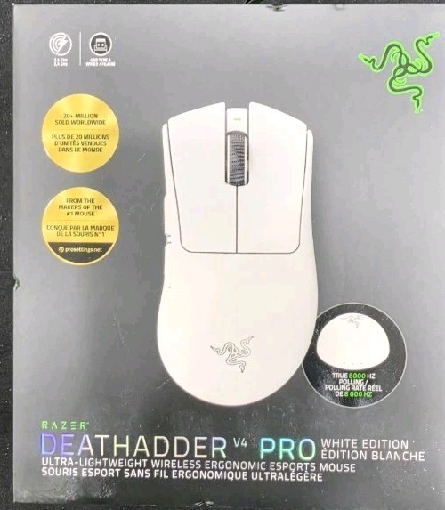 Razer Deathadder V4 Pro White LOWEST PRICE AVAILABLE ANYWHERE GUARANTEED