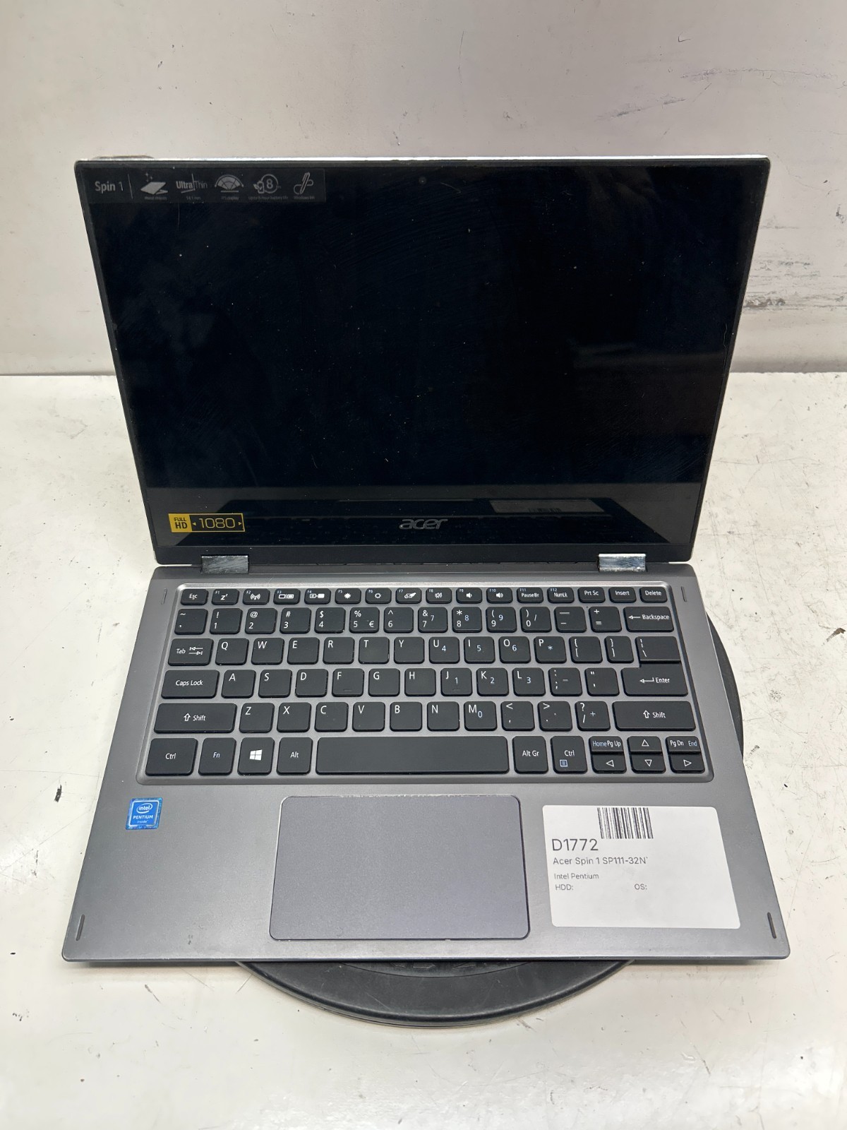 Acer Spin 1 SP111-32N Intel Pentium NO RAM NO HDD NO BAT - FOR PARTS