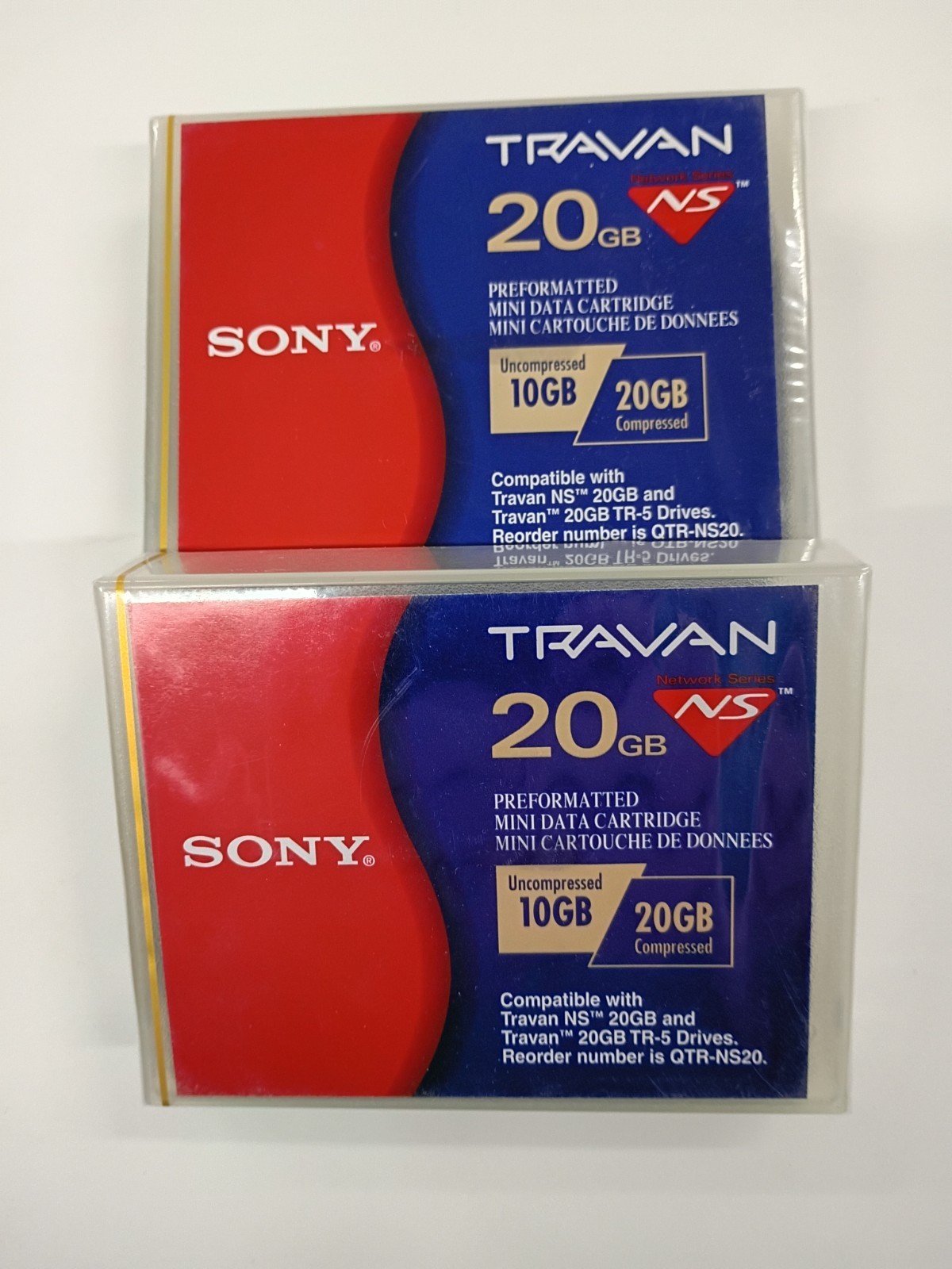 SONY Travan 20GB Data Cartridges, New-Factory Sealed, Lot of 2