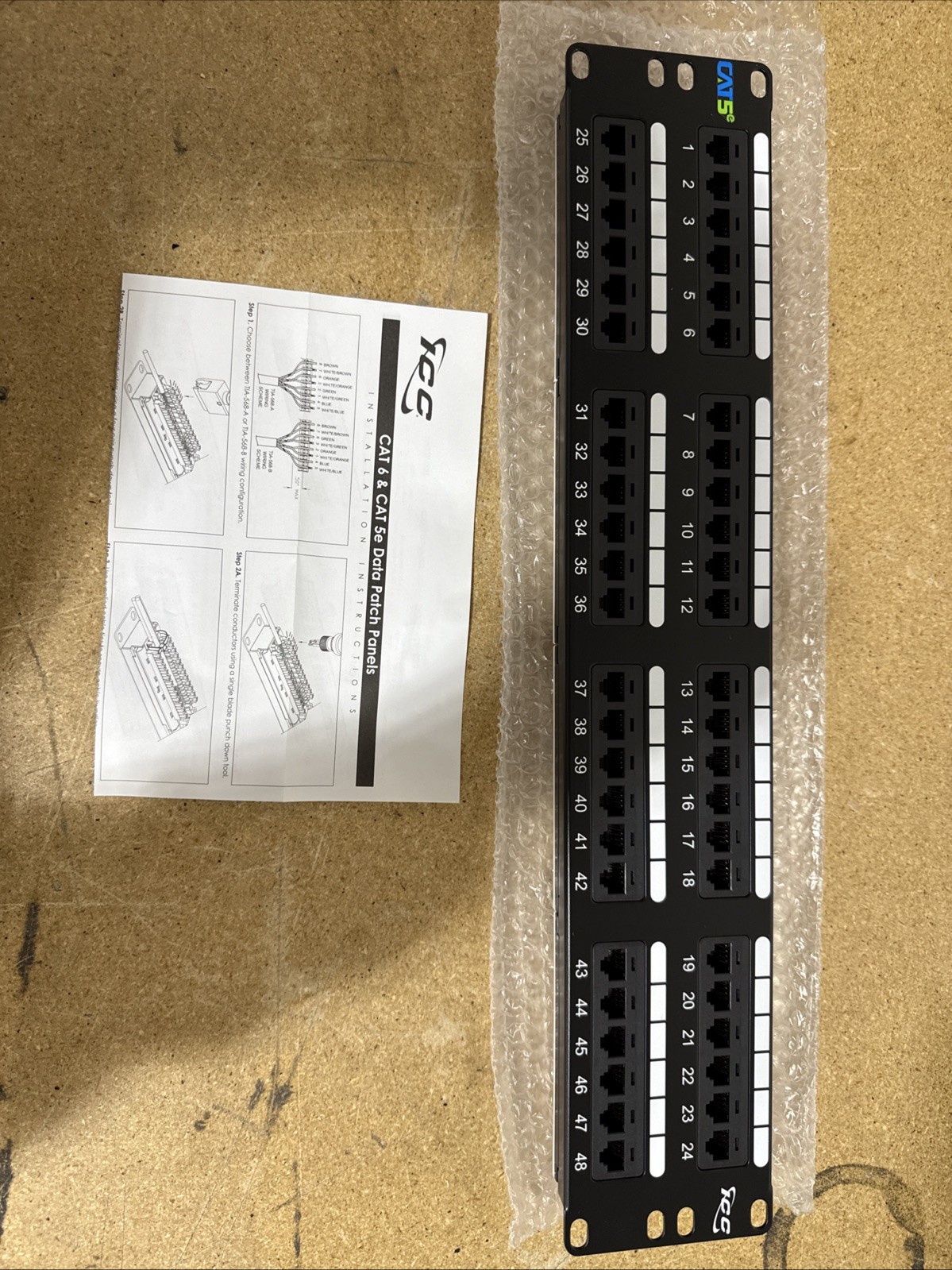 International Connectors and Cable Corp. ICMPP0485E Patch Panel Cat 5E 48-Port
