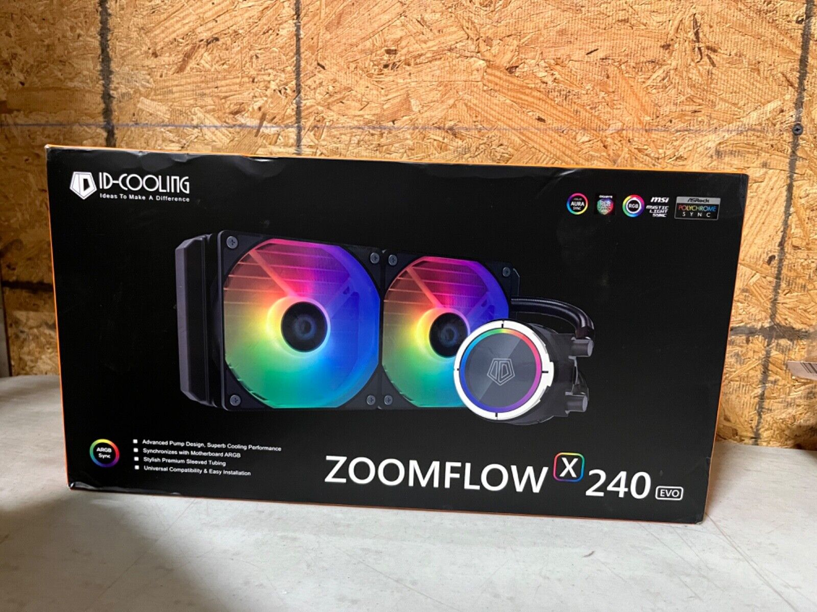 ID-COOLING ZOOMFLOW 240X ARGB CPU Water Cooler 5V ARGB AIO Cooler 240mm