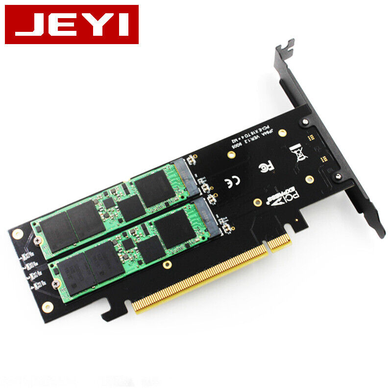 JEYI iHyper-Pro M.2 X16 to 4X NVME Disk RAID Card NVMEx4 Array Expansion Card
