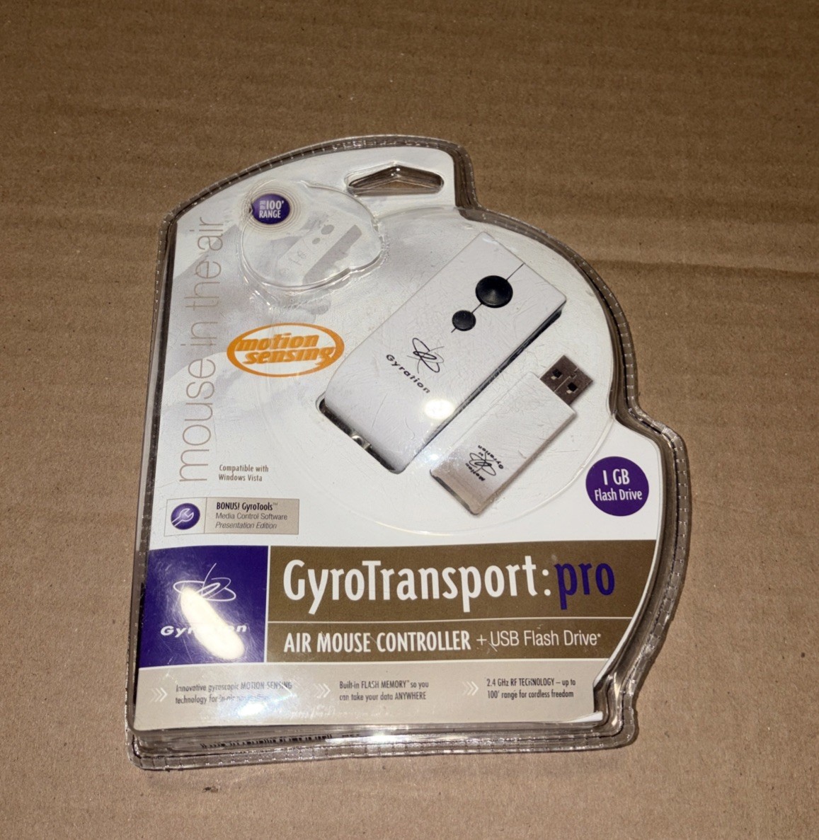 RARE NEW OLD STOCK Retro Gyration GyroTransport PRO Air Mouse Controller 2006