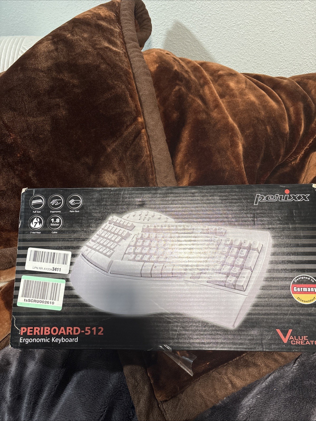 PERIBOARD-512W Periboard-512 Ergonomische Geteilte Tastatur – natürliches erg...