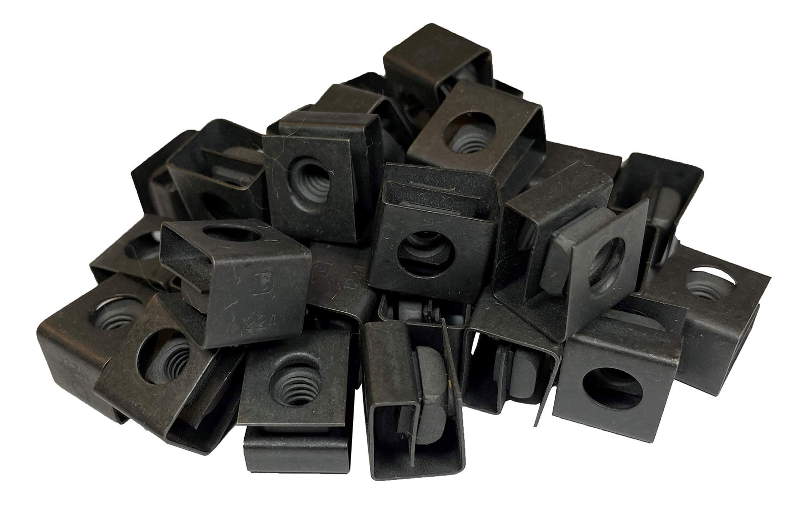 25 PCS Black 1224 SlideOn Cage Nuts USA Made Hardware Server Rack Fastener