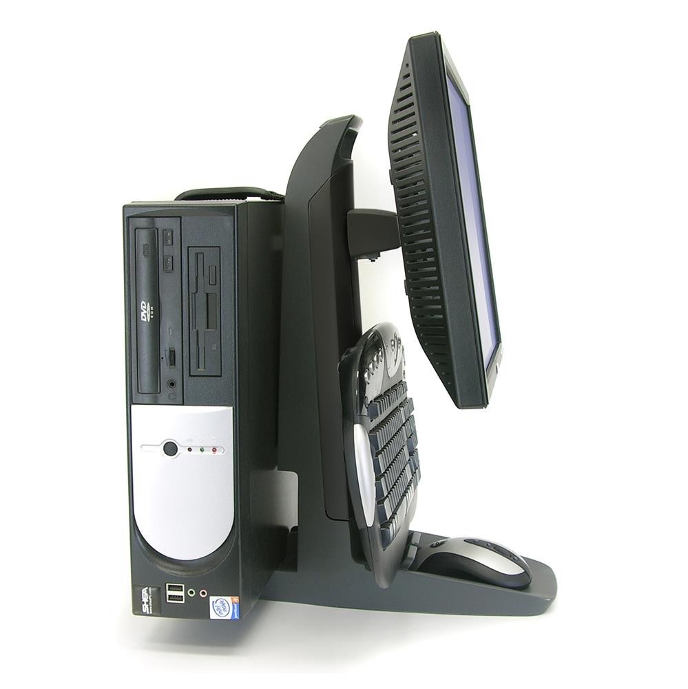 Ergotron Neo-Flex 33-338-085 All-In-One Lift CPU &  Monitor Stand Secure Clamp