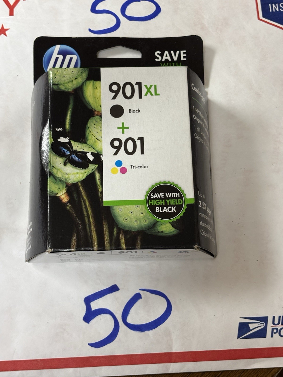 Genuine HP 901 XL Black, 901 Tri Color Ink Cartridge 