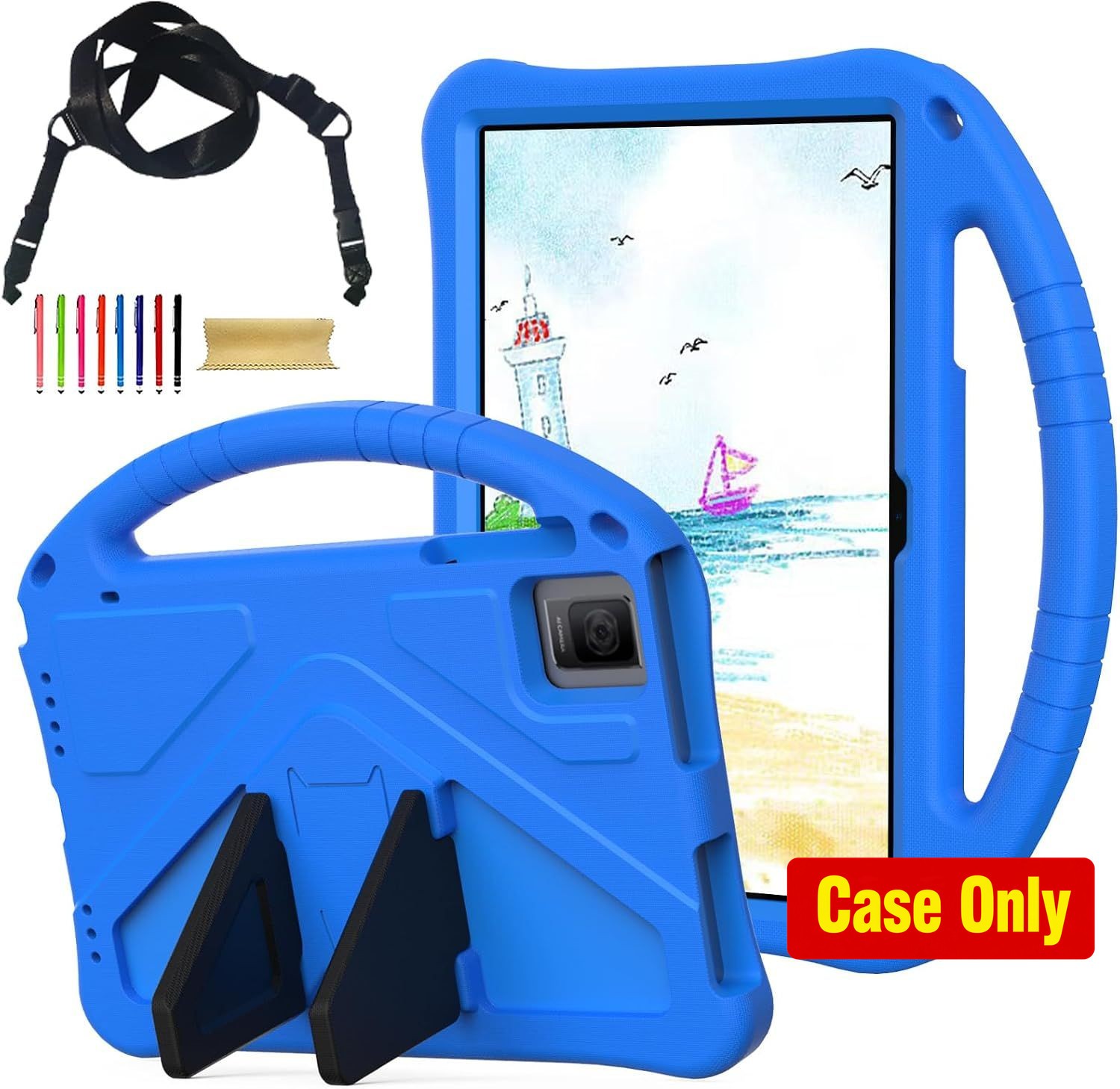 Case for Revvl Tab 2 10.1" 2025, Shockproof with Lightweight Handle Stand Cover