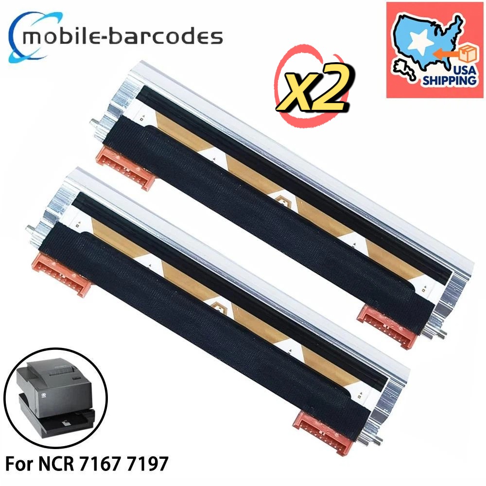 2-pcs 9Pin Print Head for NCR 7167 7198 7197 POS Thermal Printer 497-0502074