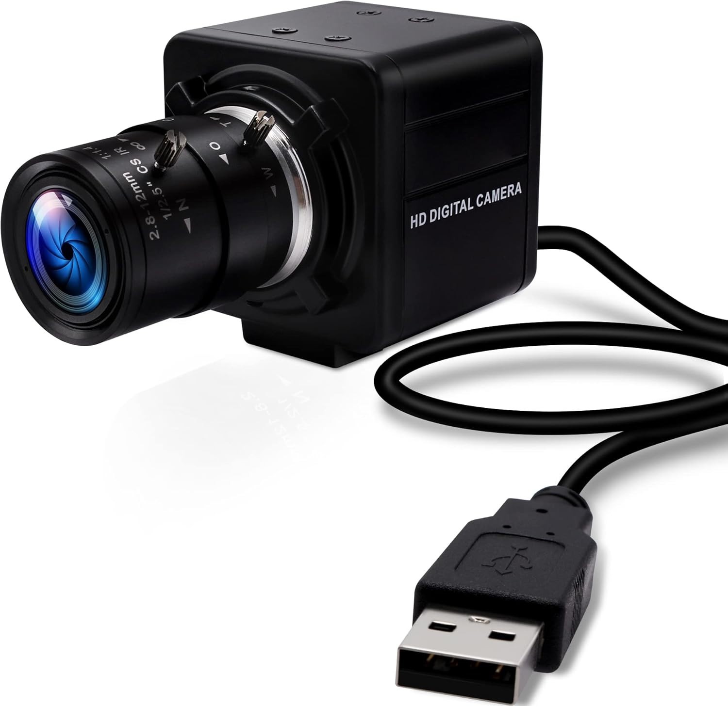 IFWATER ELP USB Camera 8MP 5X Optical Zoom Webcam 2.8-12mm Manual Varifocal Lens