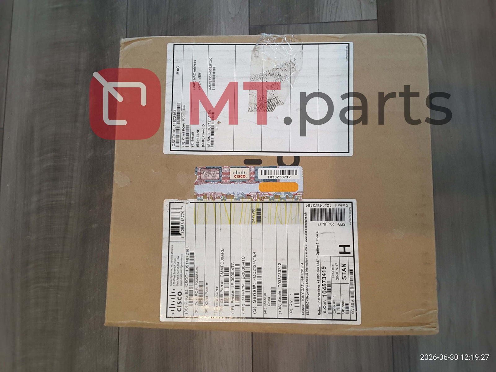 Surplus 1×  New – Open box IE-3000-4TC Cisco US Seller
