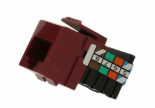 Leviton 41108-RR8 Voice Grade QuickPort Connector, 8-Wire, Red