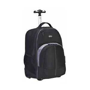 Targus - Compact Rolling Laptop Backpack Black