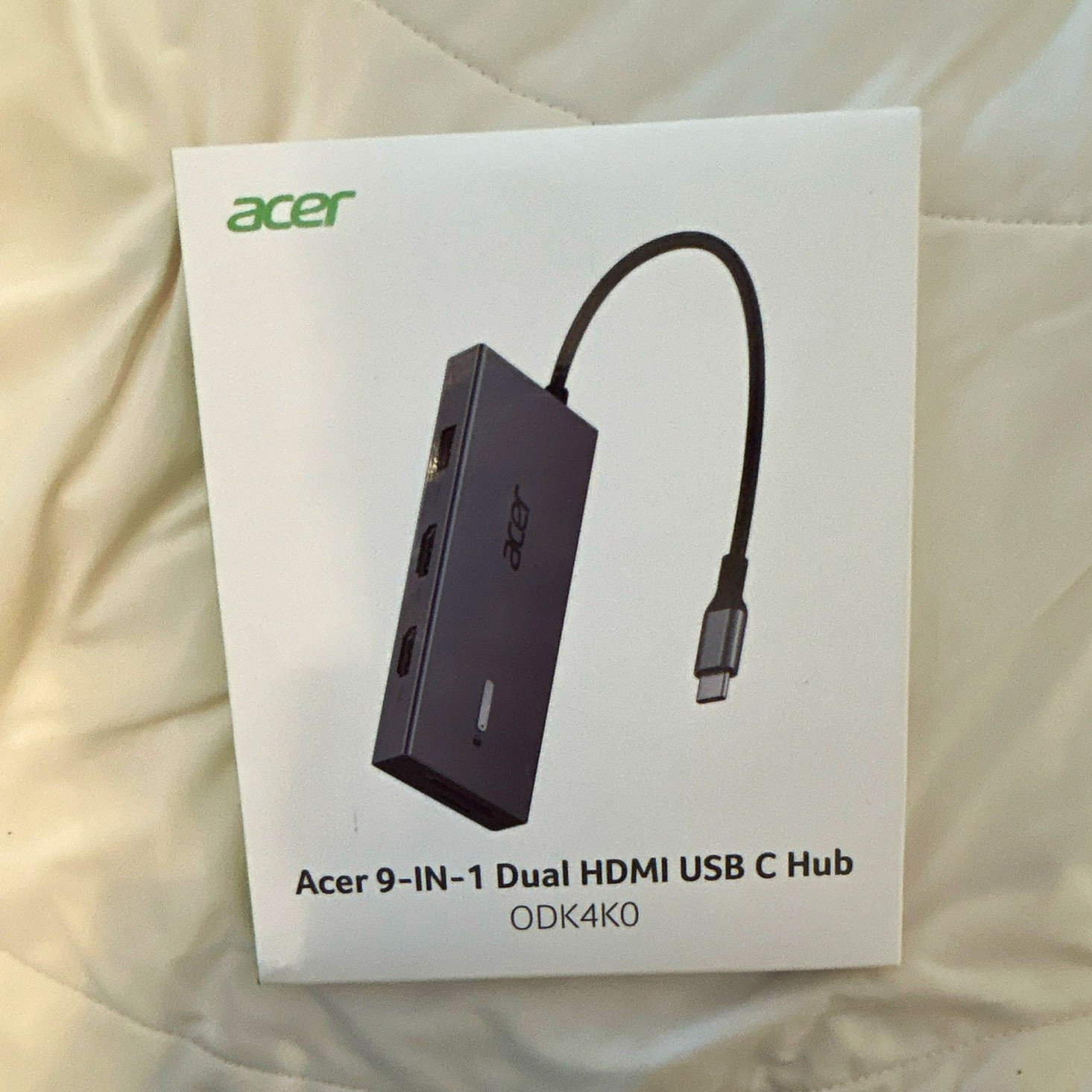 Acer 9-in-1 USB-C Type-C Hub Dual HDMI Gray 21cm Cable, MPN ODK4K0