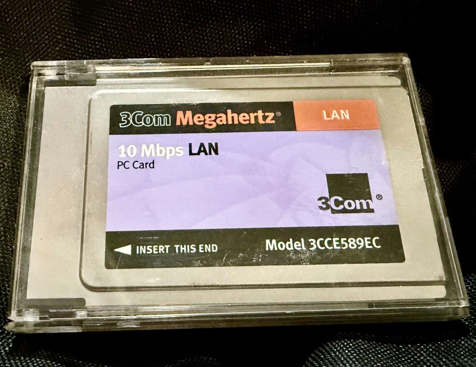 NEW  3COM MEGAHERTZ 10MBPS LAN PC CARD As Shown 3CXE589EC Out of Package