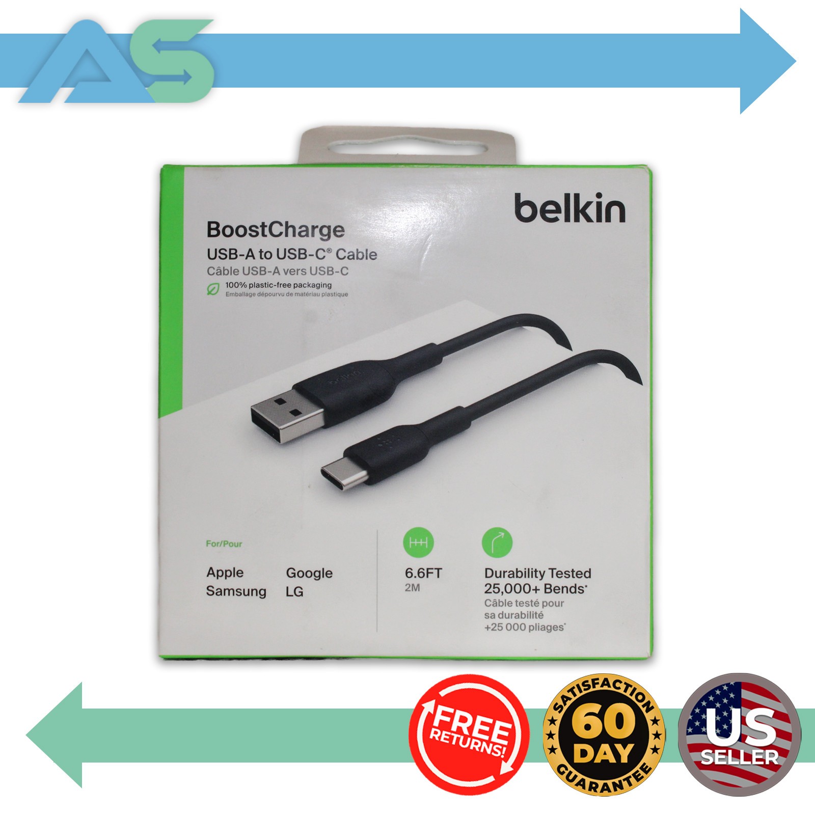 Belkin BoostCharge CAB001bt2MBK 6.6ft USB-A to USB-C Cable Durability Tested