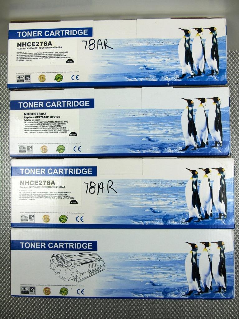 Lot of 4 - New  Compatible HP 78A CE278A Black Toner Cartridge Canon MFC-4890dw