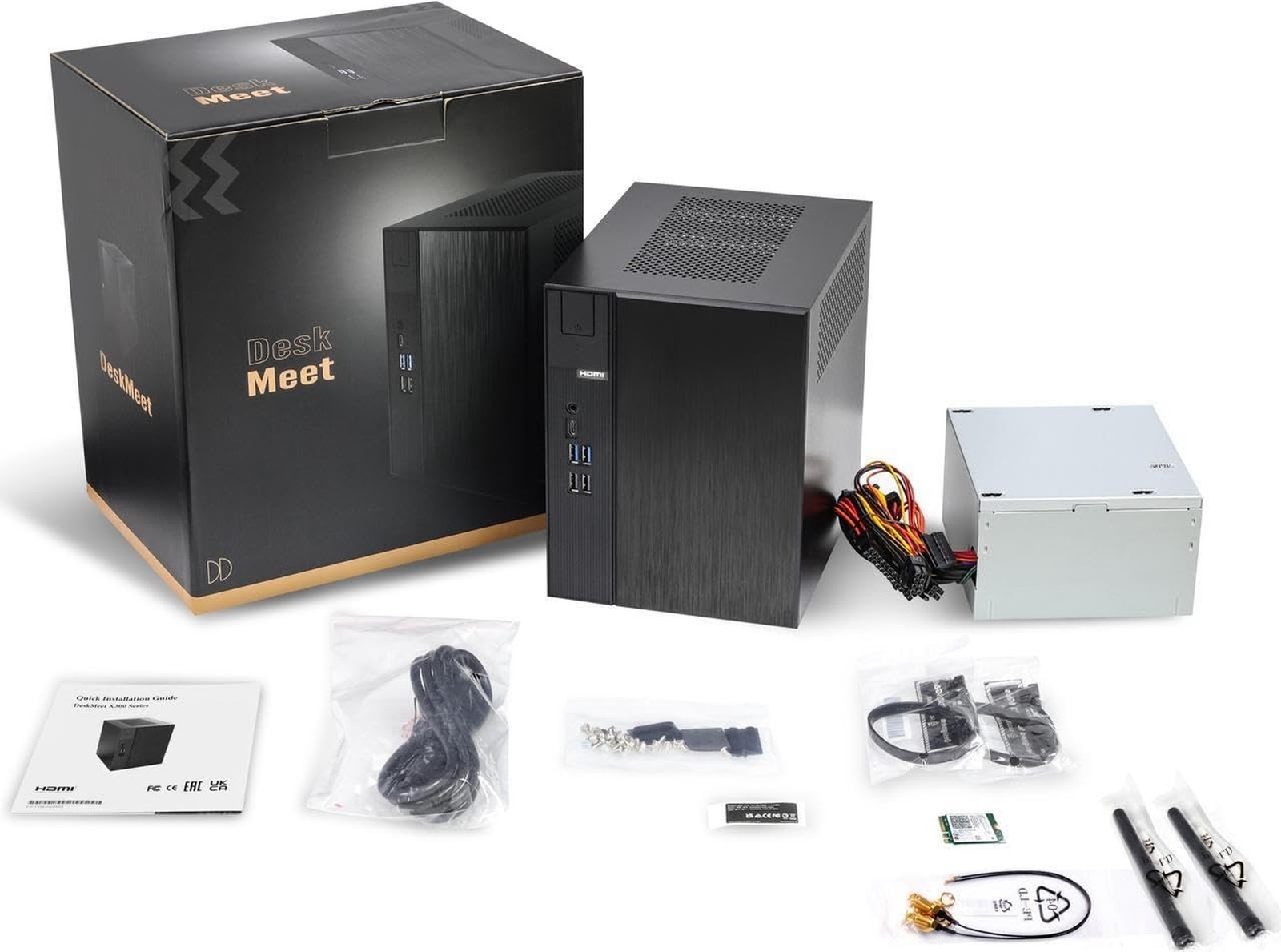 ASRock DeskMeet X600 Mini-PC Kit: AMD AM5 Ryzen 9000/8000/7000 (65W), 8L Case...